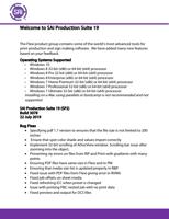 Welcome to SAi Production Suite 19 The Flexi product (Page 1 / 9) SAi Production Suite 19 Readme